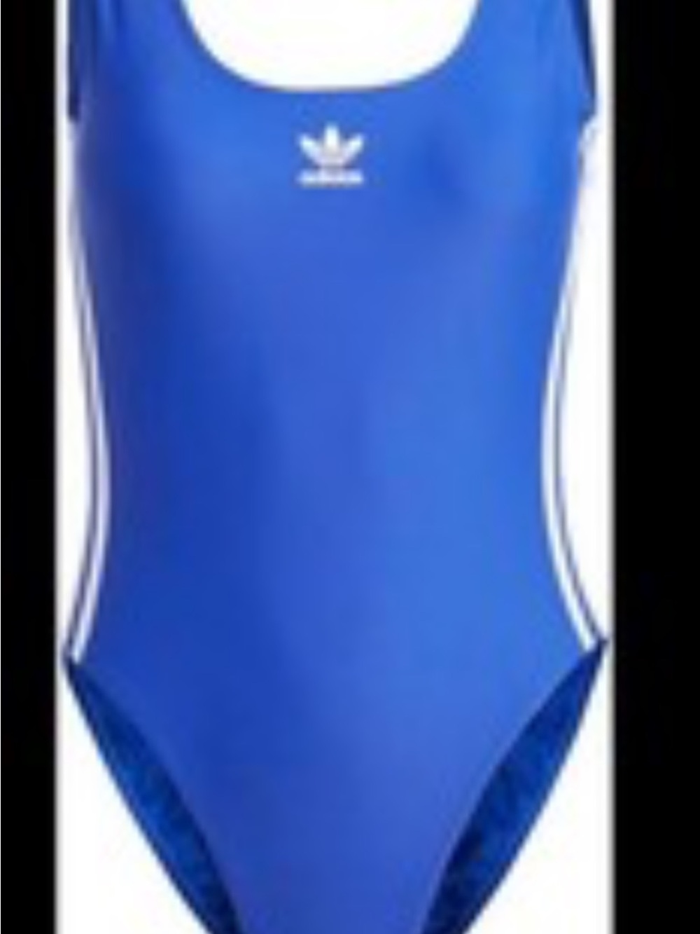 adidas Blue Kids One-Piece Swimsuit with White Trim